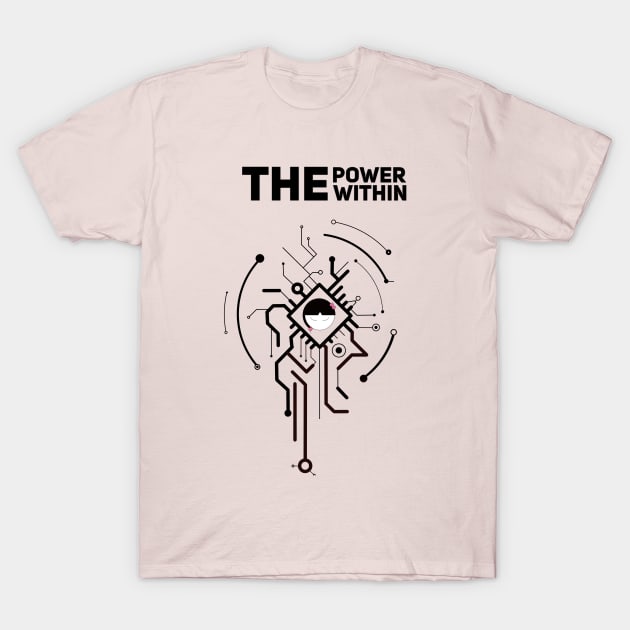 The Power Within Yourself Girl Circuit T-Shirt by Wesolution Studios